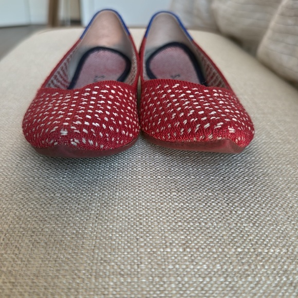 Rothy’s The Point Flat. Size 8. Red and White - Picture 2 of 4